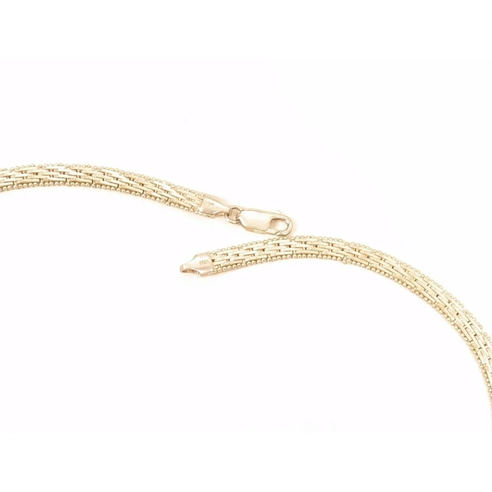 VTG Sterling Silver Chain Milgrain Accent Chain Necklace*925 MBC‎ ITALY*27g*18